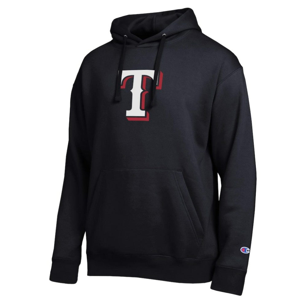 Texas Rangers Champion All Star Embroidered Logo Hoodie - Black Hoodies
