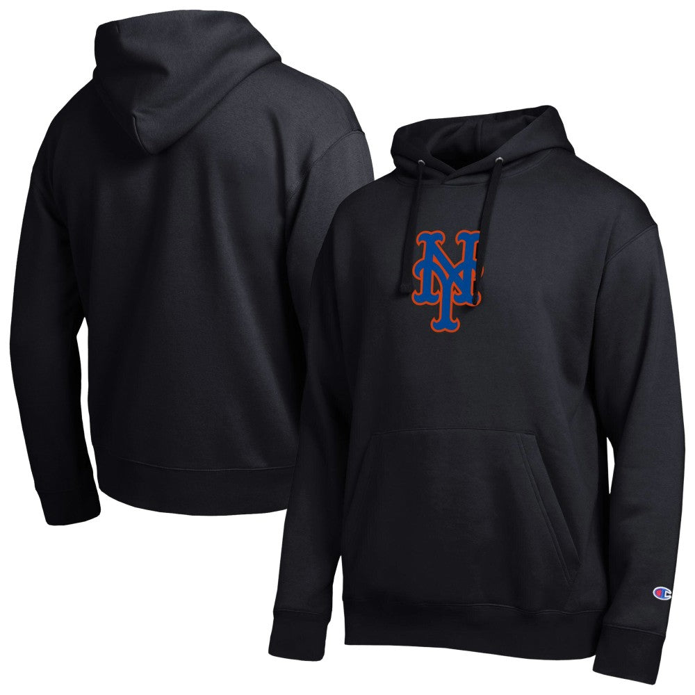 New York Mets Champion All Star Embroidered Logo Hoodie - Black Hoodies