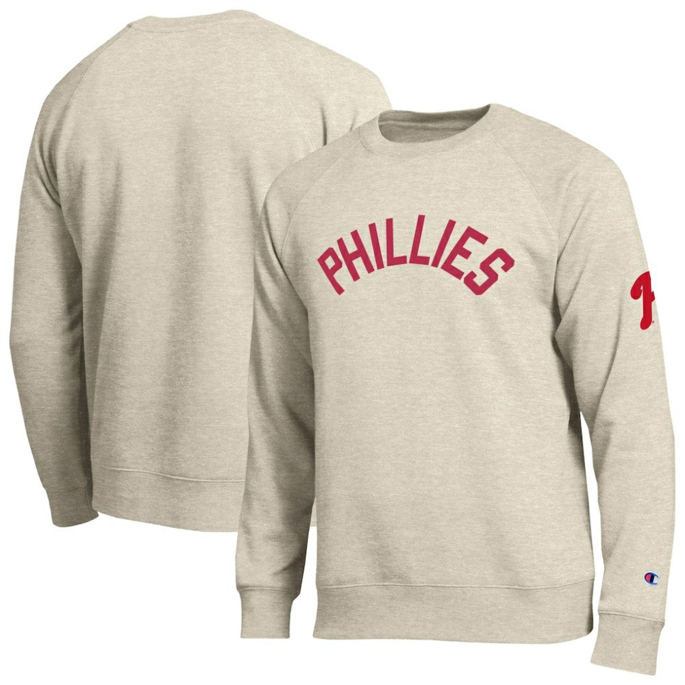 Philadelphia Phillies Champion All-Star Soft Felt Sweatshirt - Oatmeal Sweatshirts