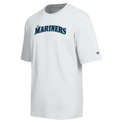 Seattle Mariners Champion All Star Arched Chenille Wordmark T-Shirt - White T-shirts