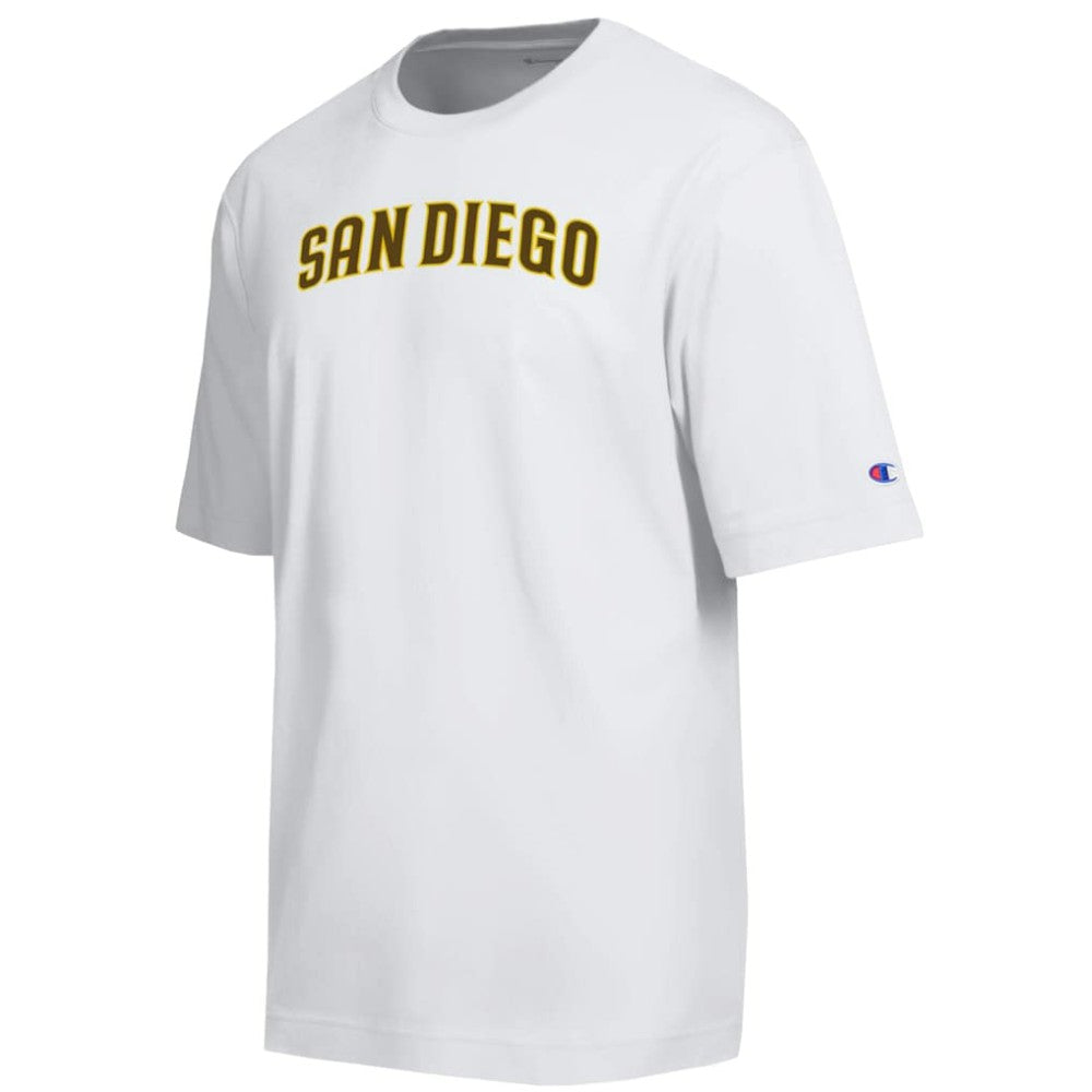 San Diego Padres Champion All Star Arched Chenille Wordmark T-Shirt - White T-shirts