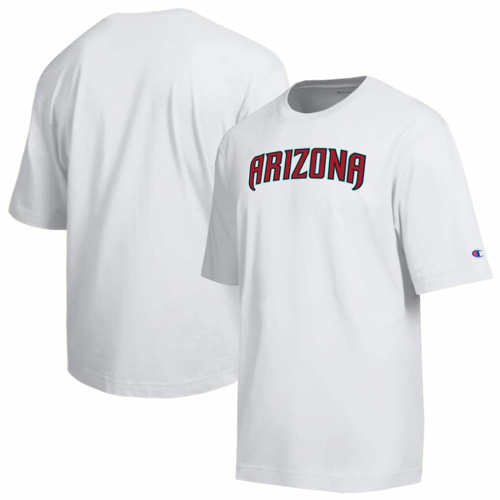 Arizona Diamondbacks Champion All Star Arched Chenille Wordmark T-Shirt - White T-shirts