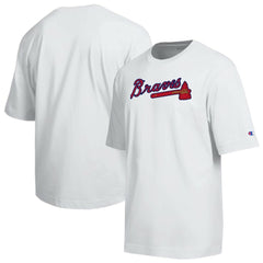 Atlanta Braves Champion All Star Arched Chenille Wordmark T-Shirt - White T-shirts