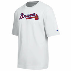 Atlanta Braves Champion All Star Arched Chenille Wordmark T-Shirt - White T-shirts