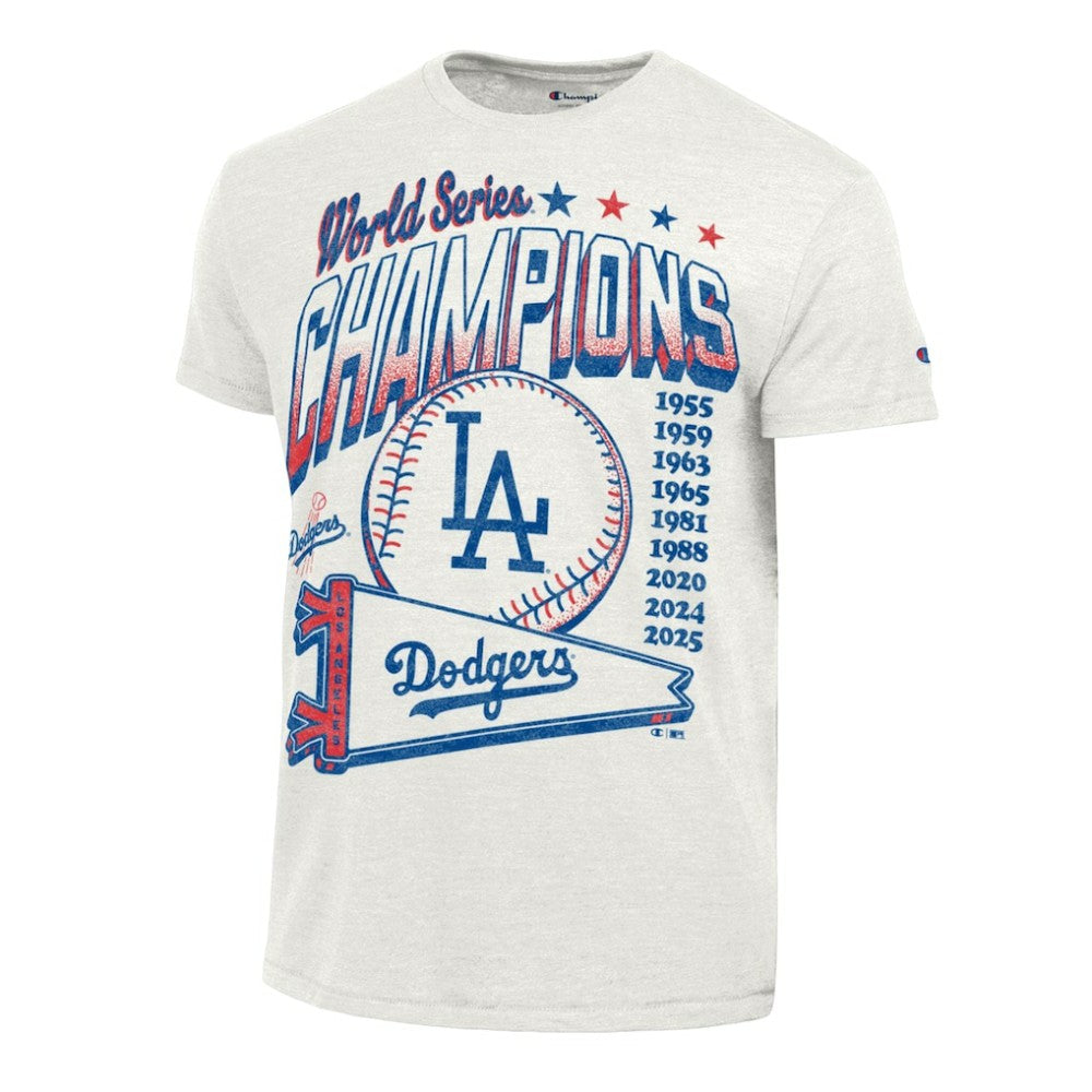 Los Angeles Dodgers Champion Winning Tradition Cooperstown Tri-Blend T-Shirt - White T-shirts