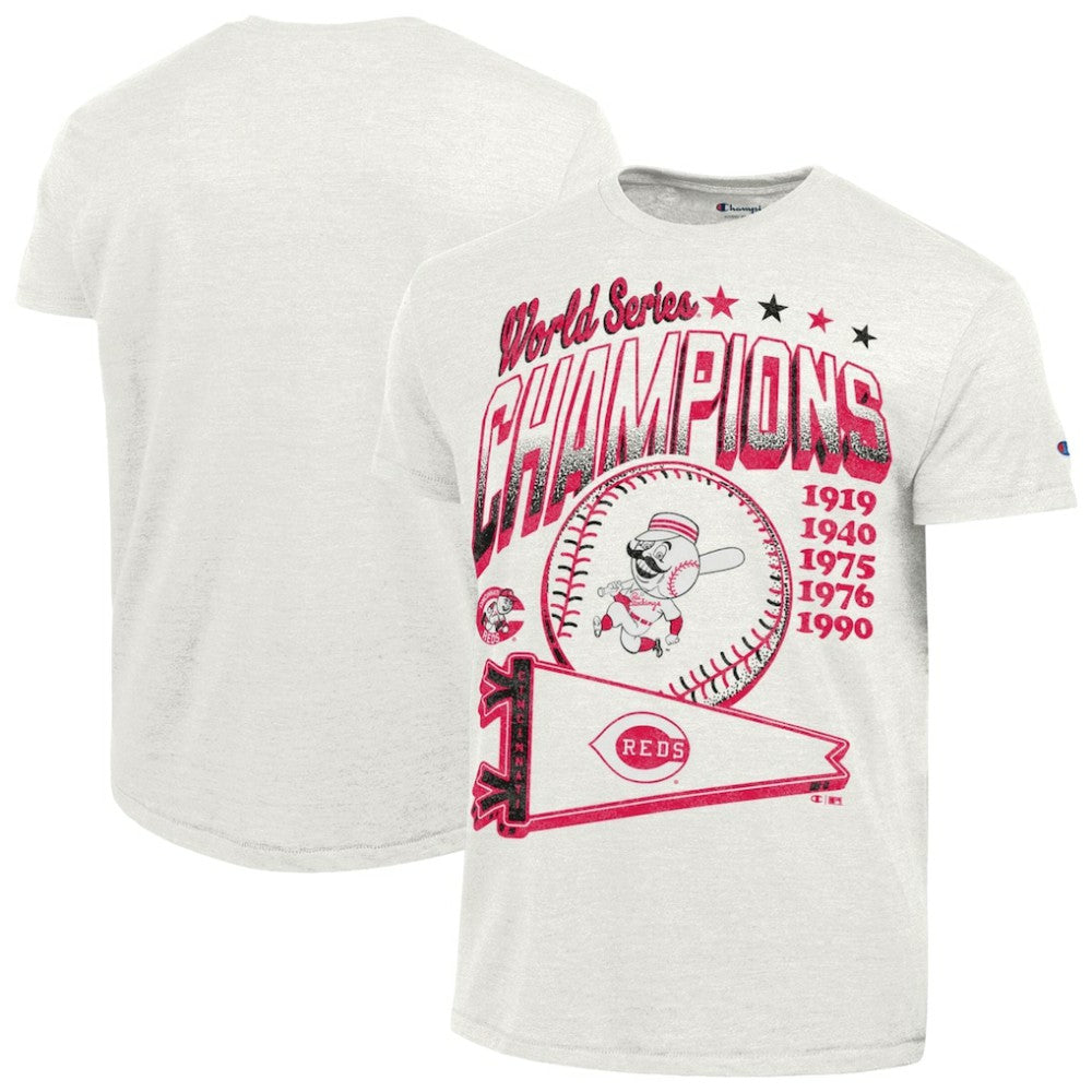 Cincinnati Reds Champion Winning Tradition Cooperstown Tri-Blend T-Shirt - White T-shirts
