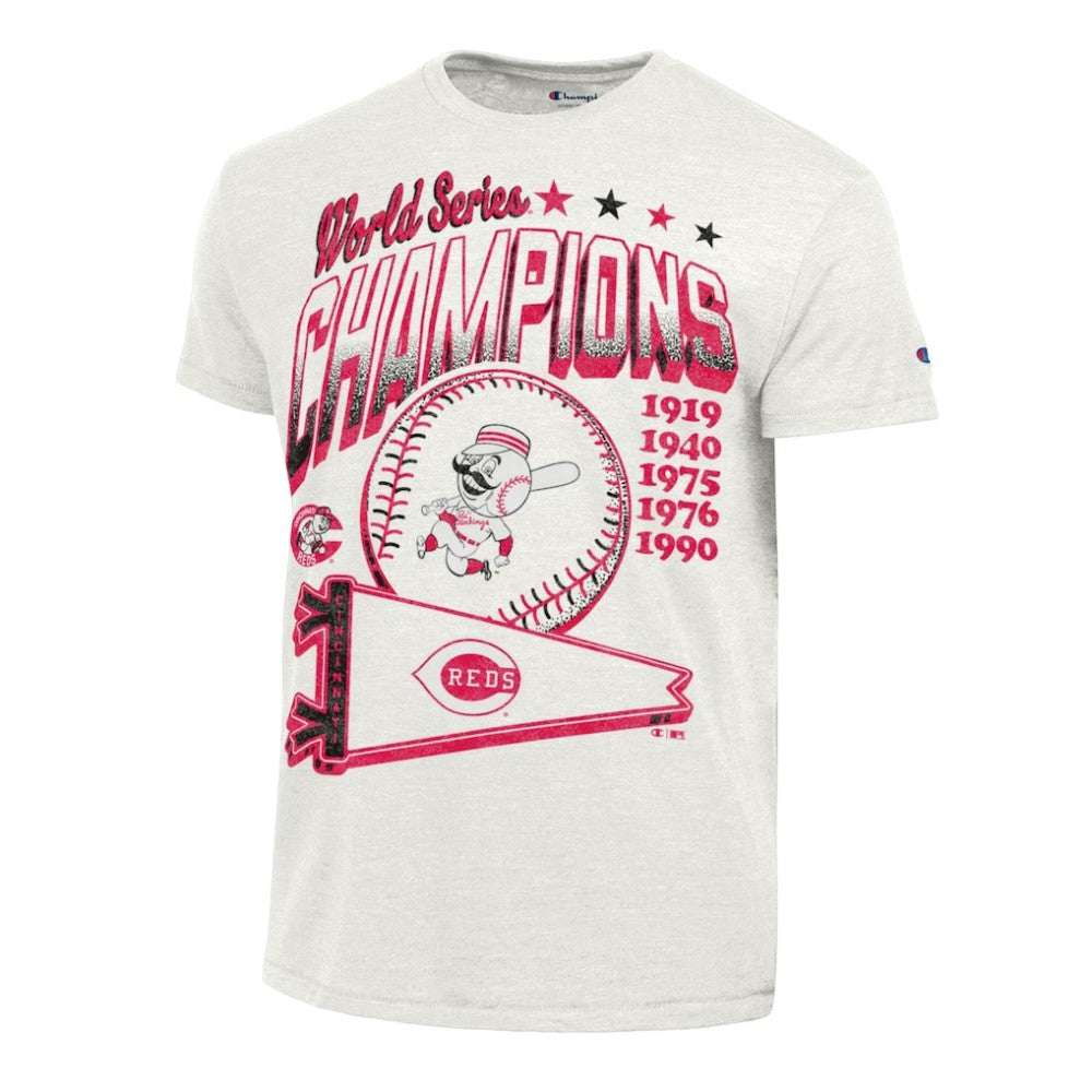 Cincinnati Reds Champion Winning Tradition Cooperstown Tri-Blend T-Shirt - White T-shirts