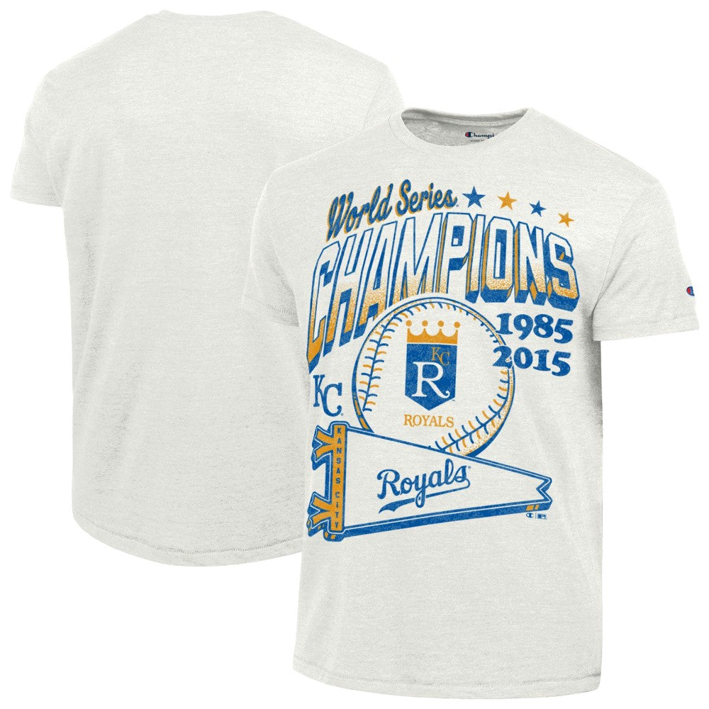Kansas City Royals Champion Winning Tradition Cooperstown Tri-Blend T-Shirt - White T-shirts