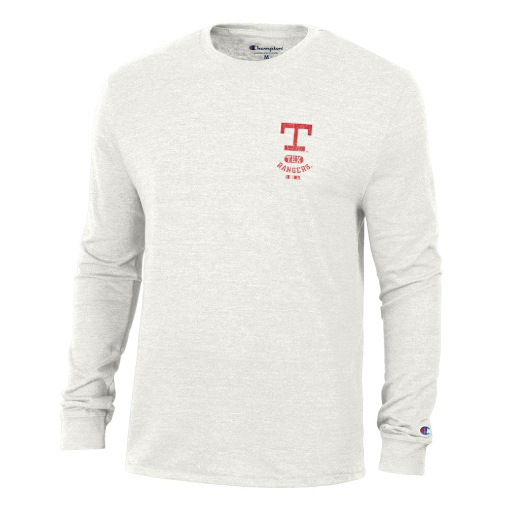 Texas Rangers Champion Cooperstown Winning Tradition Tri-Blend Long Sleeve T-Shirt - White T-shirts