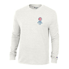 Chicago Cubs Champion Cooperstown Winning Tradition Tri-Blend Long Sleeve T-Shirt - White T-shirts
