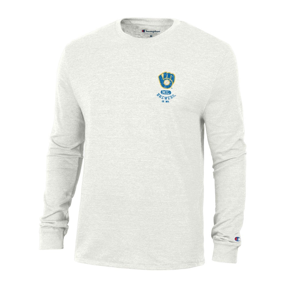 Milwaukee Brewers Champion Cooperstown Winning Tradition Tri-Blend Long Sleeve T-Shirt - White T-shirts