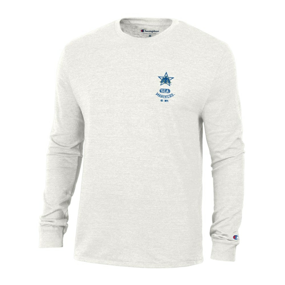 Seattle Mariners Champion Cooperstown Winning Tradition Tri-Blend Long Sleeve T-Shirt - White T-shirts