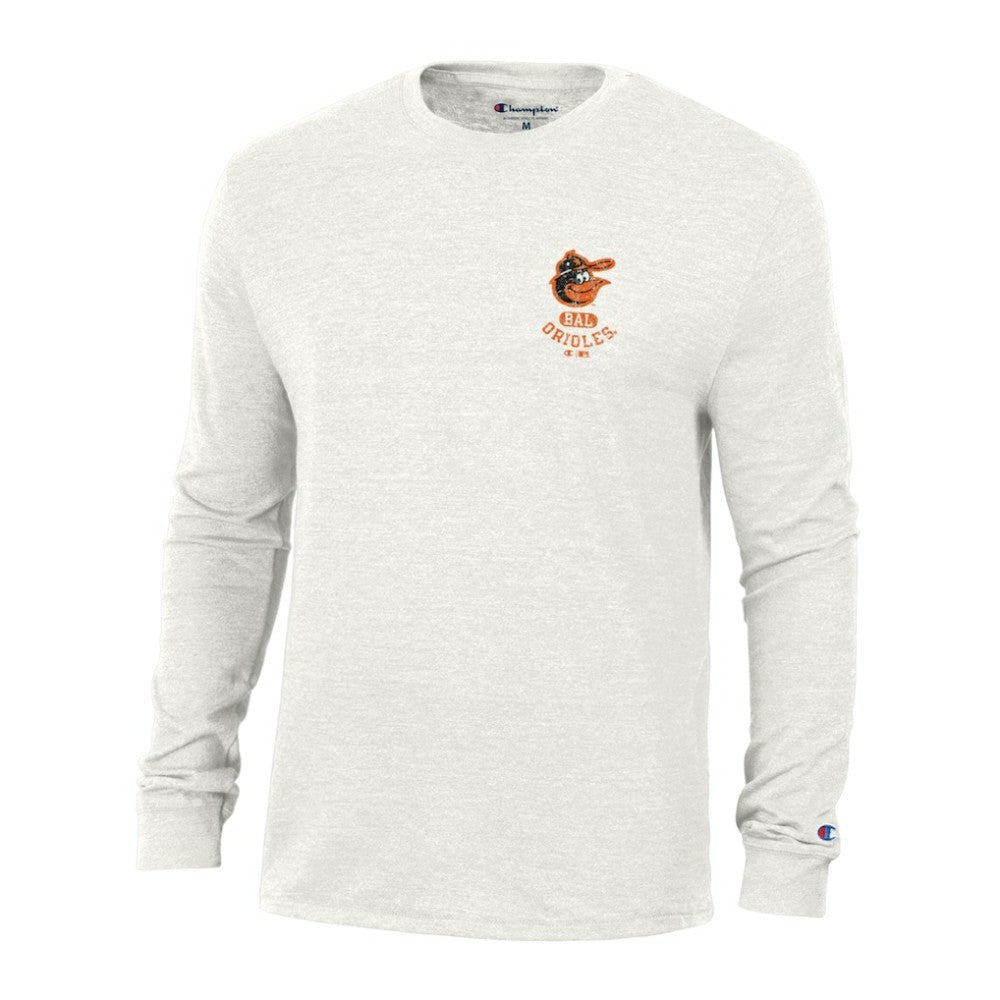 Baltimore Orioles Champion Cooperstown Winning Tradition Tri-Blend Long Sleeve T-Shirt - White T-shirts