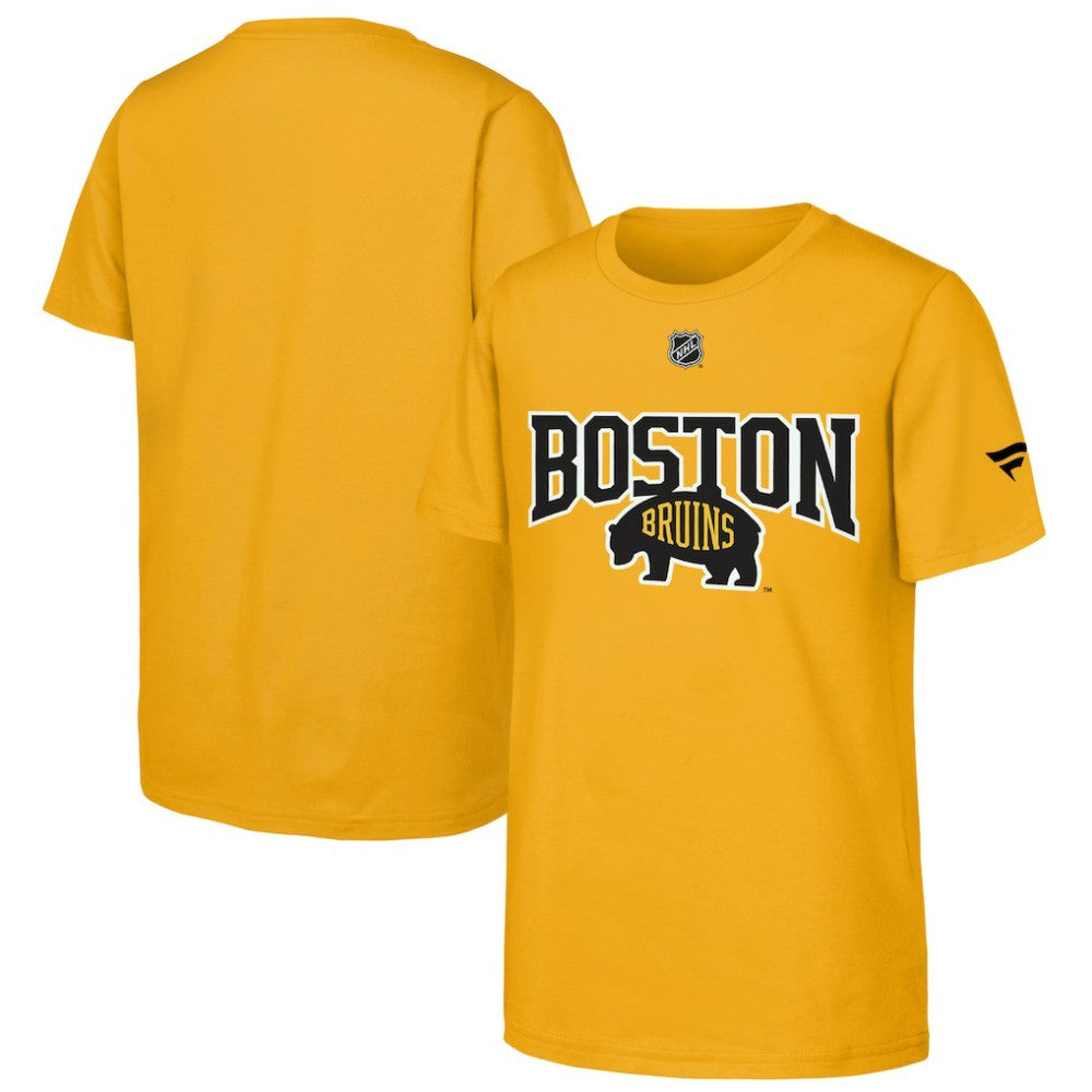 NHL Boston Bruins Fanatics Youth 2026 NHL Stadium Series Authentic Locker Room T-Shirt - Gold