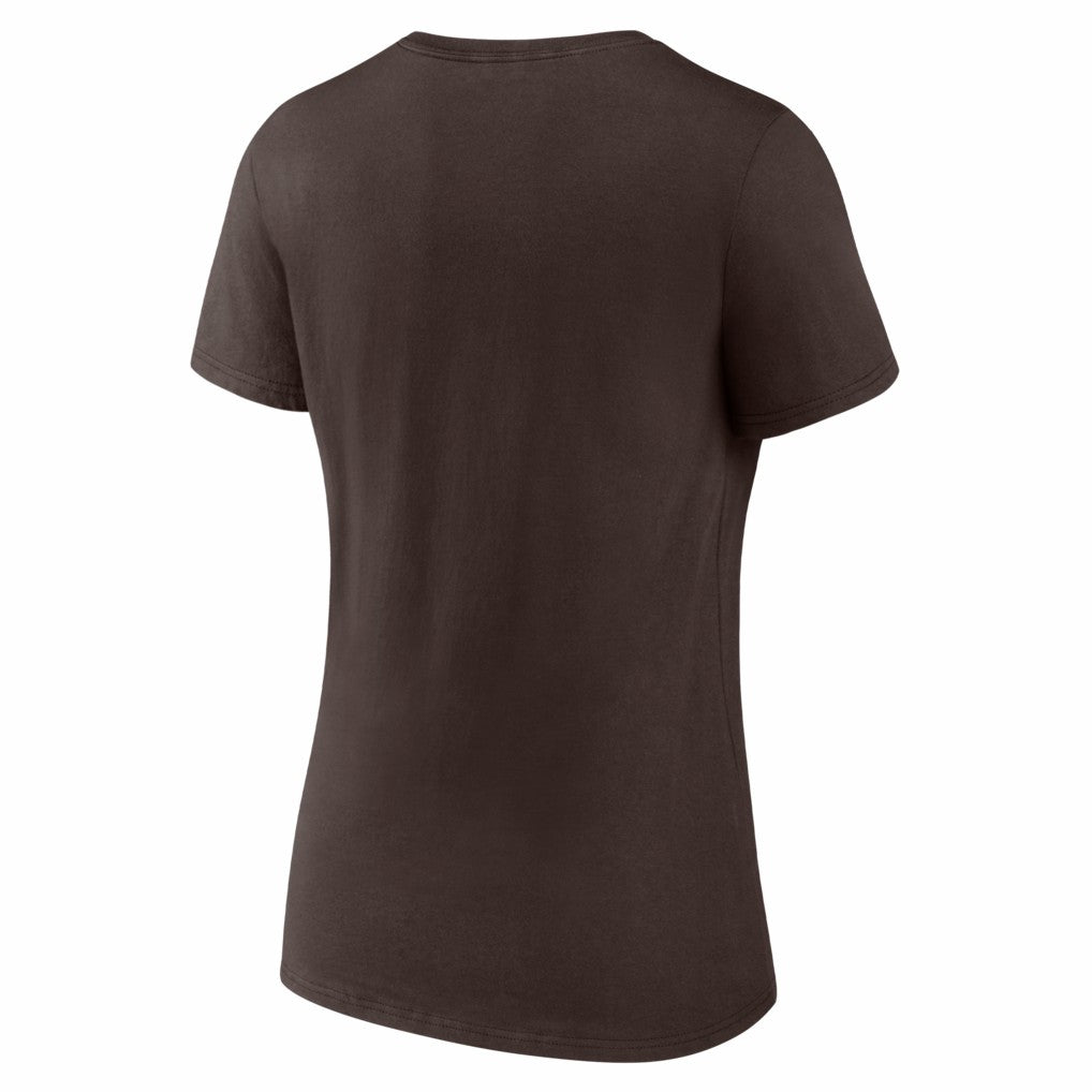 Cleveland Browns Women's Hustle V-Neck T-Shirt Brown