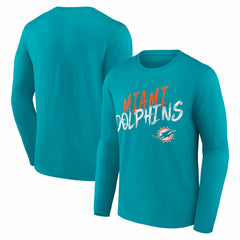 Miami Dolphins Hustle Long Sleeve T-Shirt Aqua