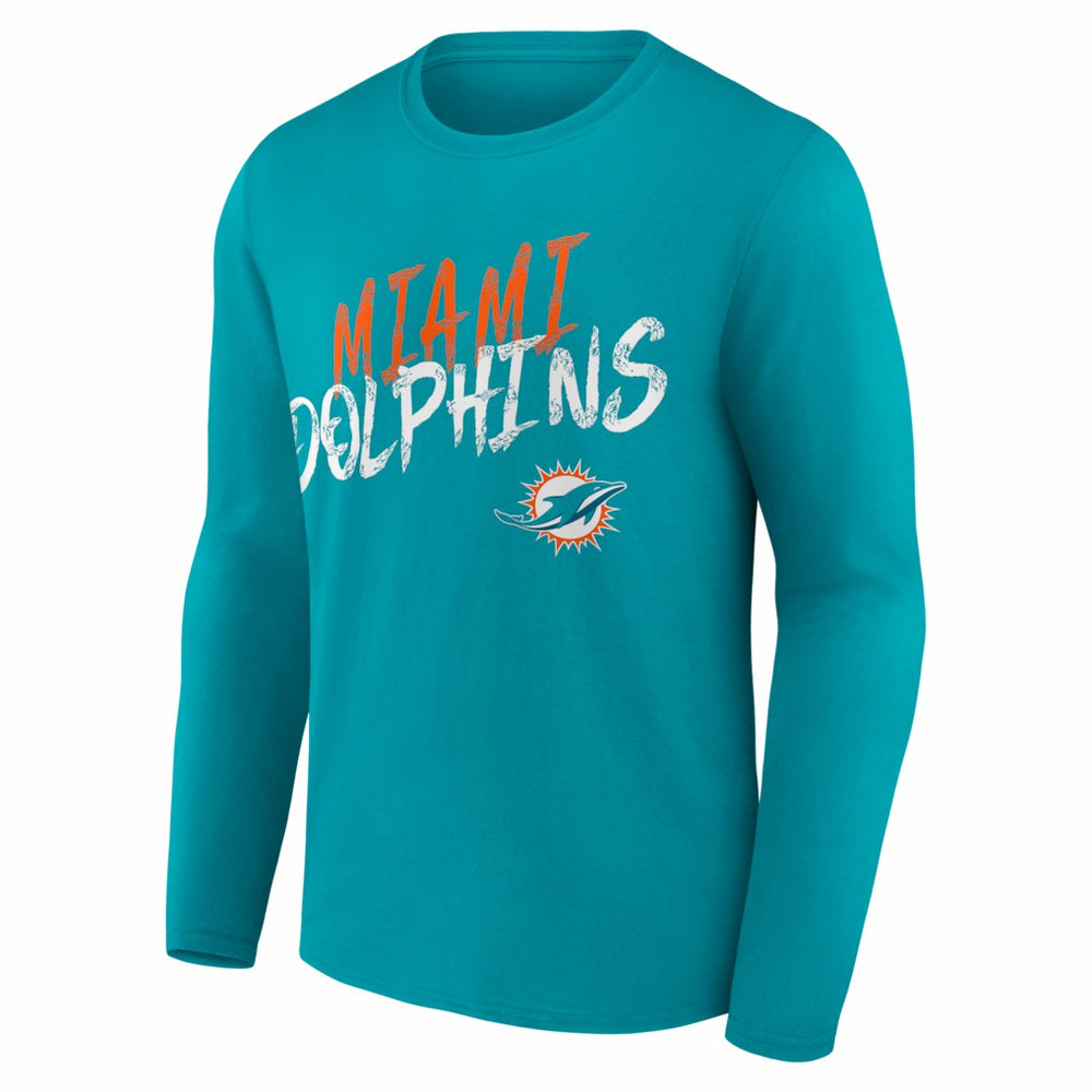 Miami Dolphins Hustle Long Sleeve T-Shirt Aqua
