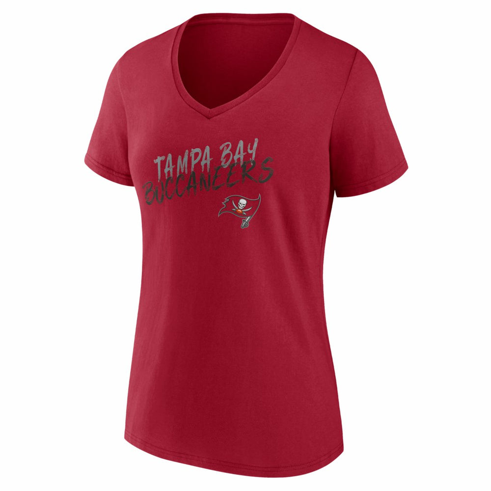 Tampa Bay Buccaneers Women's Hustle V-Neck T-Shirt Red