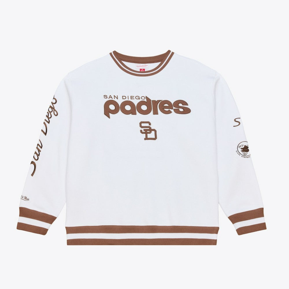 San Diego Padres Mitchell & Ness Arctic Fleece Sweatshirt - White Sweatshirts
