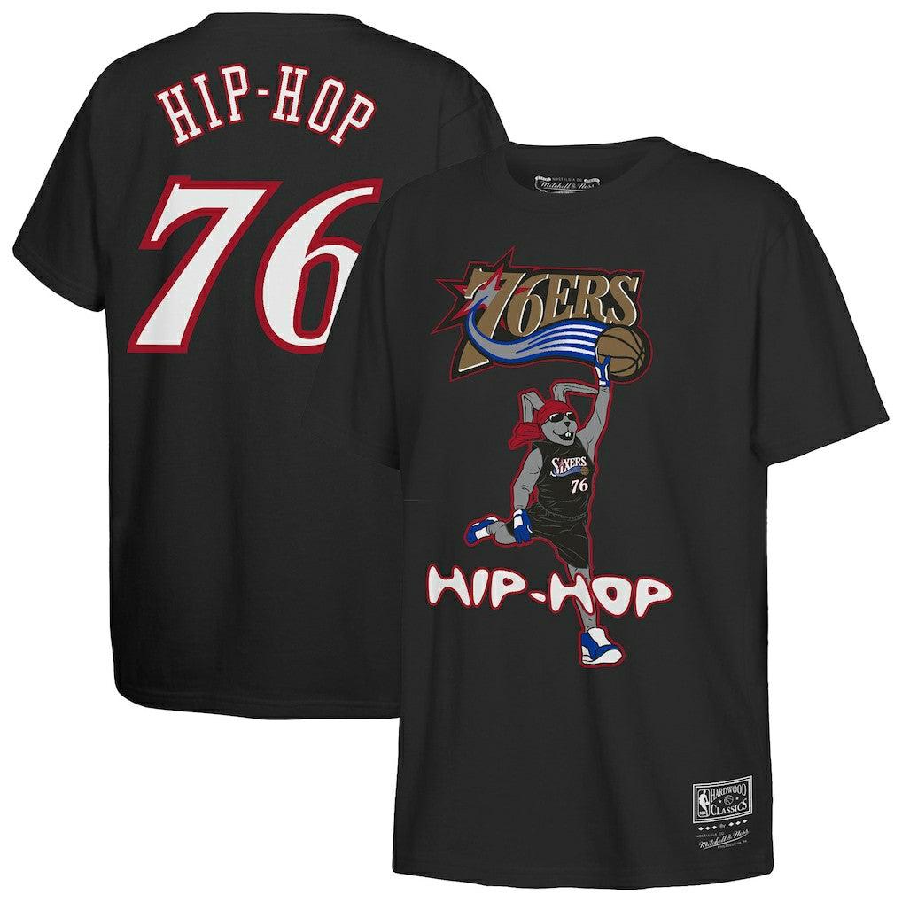 Philadelphia 76ers Youth Hip Hop T-Shirt Black