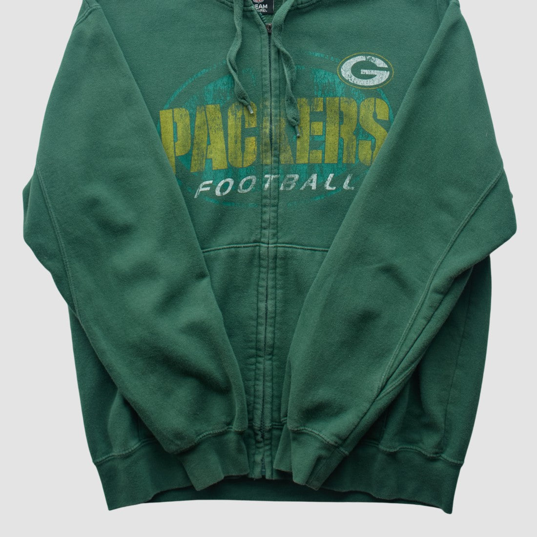 Green Bay Packers Team Edition Apparel 2010s Hooded Full Zip Sweatshirt Green Vintage