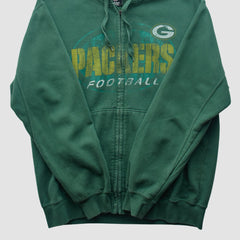 Green Bay Packers Team Edition Apparel 2010s Hooded Full Zip Sweatshirt Green Vintage