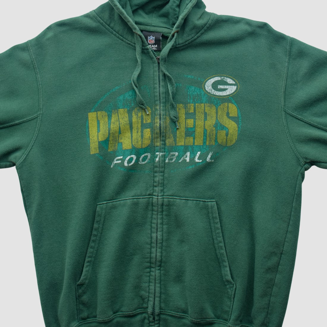 Green Bay Packers Team Edition Apparel 2010s Hooded Full Zip Sweatshirt Green Vintage