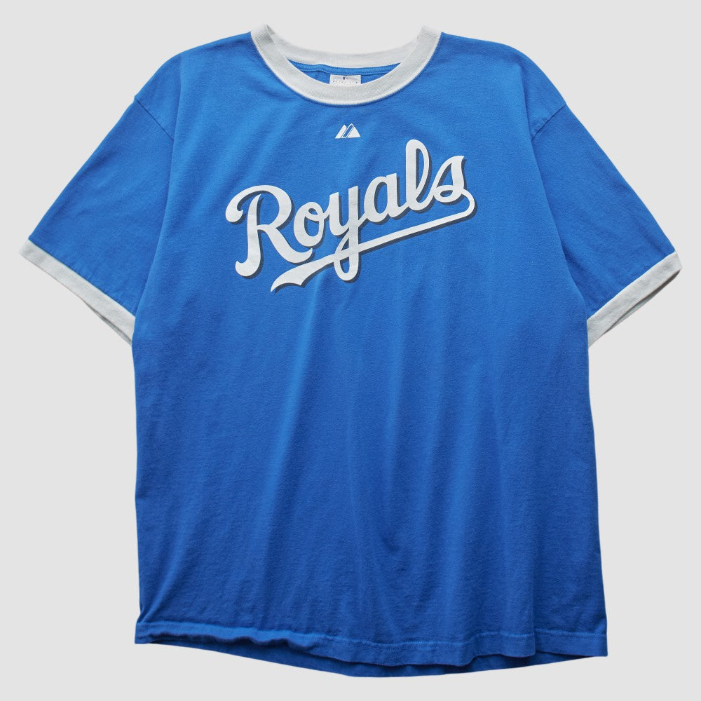 Kansas City Royals Majestic 2000s T-shirt - Blue - M by Fanatics Real Vintage T-shirts