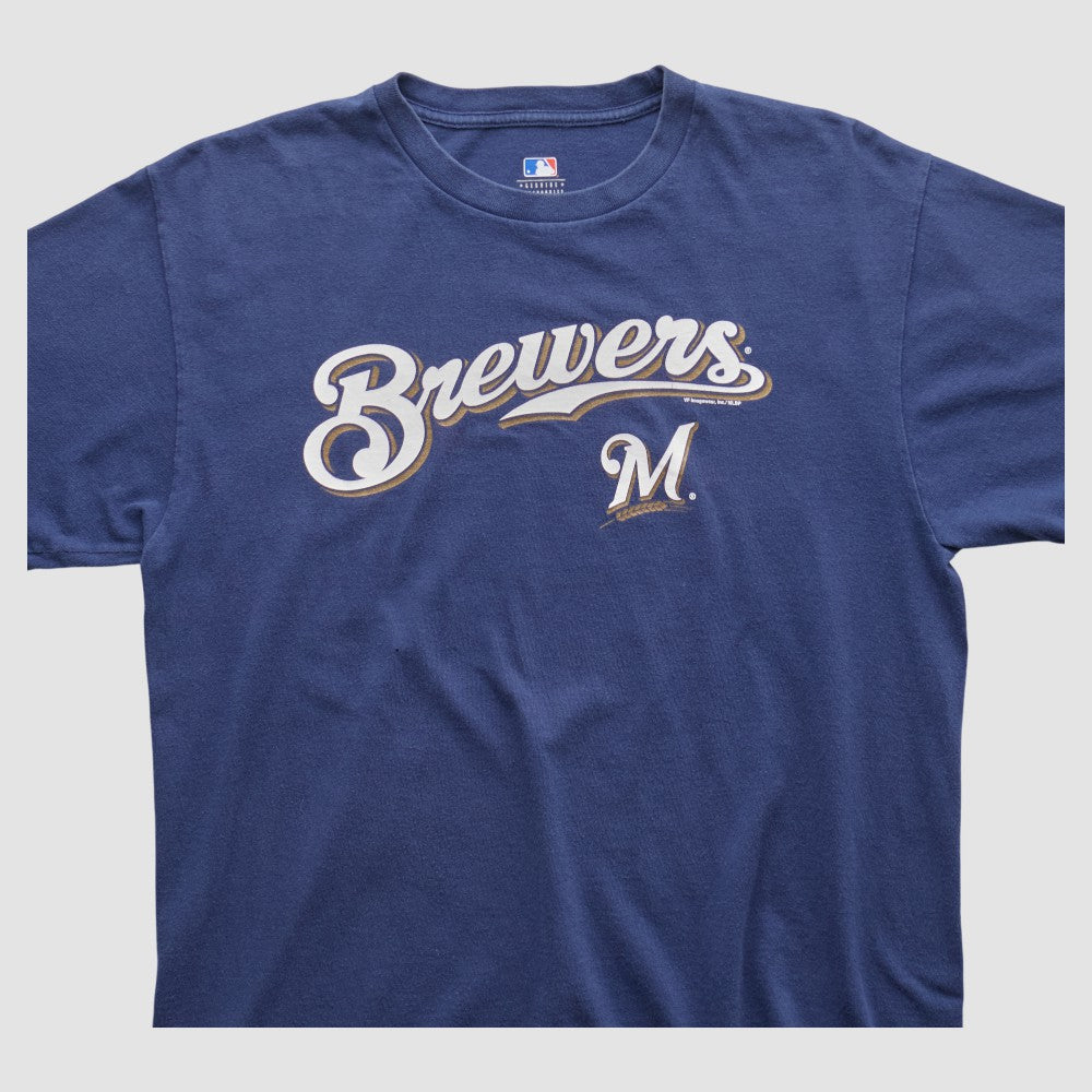 Milwaukee Brewers MLB 2000s T-shirt - Navy - M by Fanatics Real Vintage T-shirts