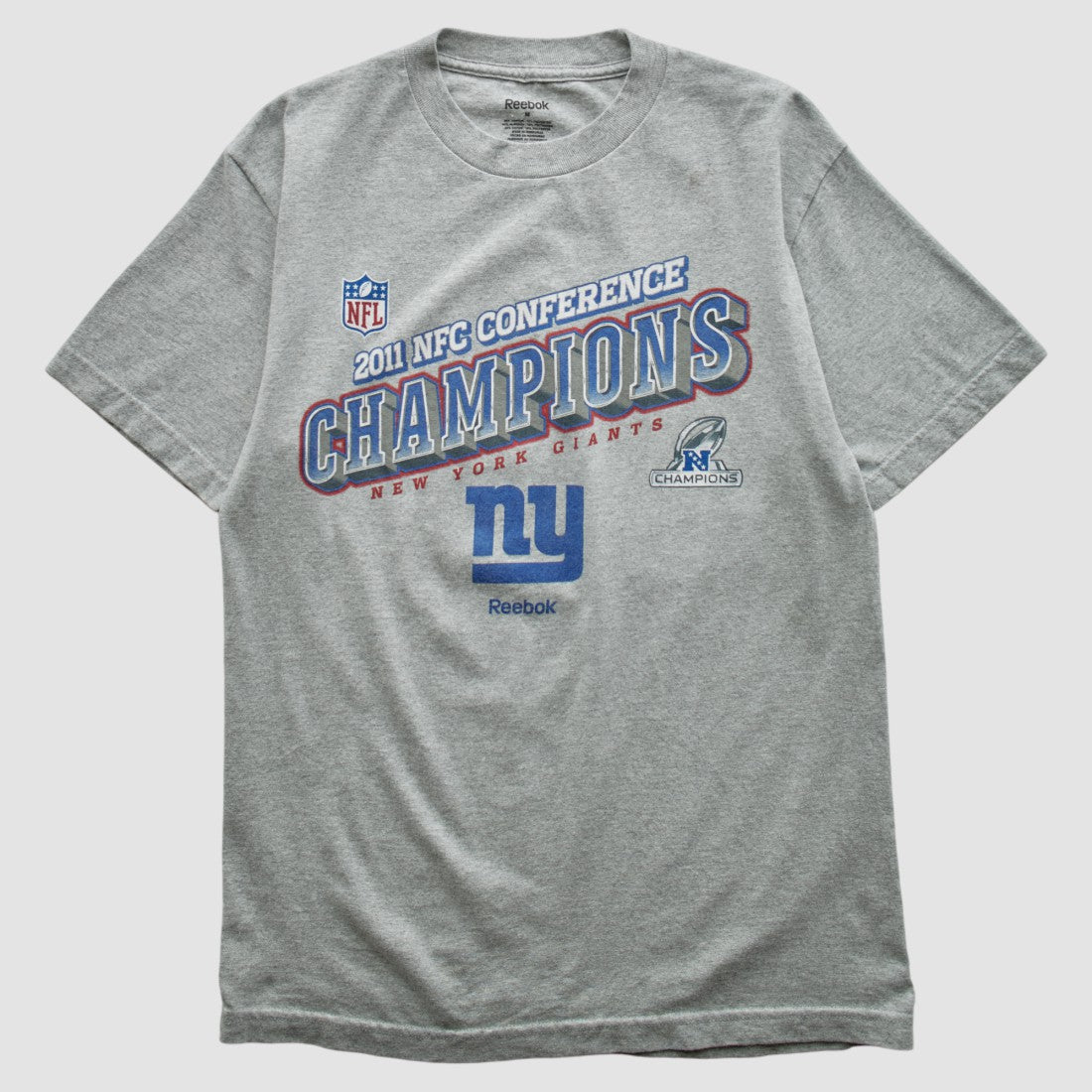 New York Giants Reebok 2011 T-shirt Heather Gray Vintage