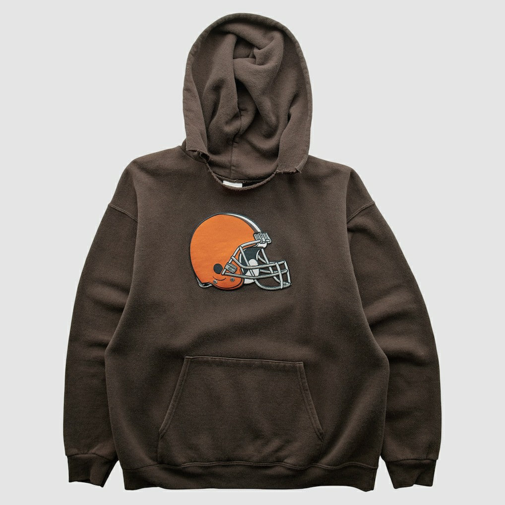 Cleveland Browns NFL 2000s Hooded Pullover Sweatshirt Brown Vintage