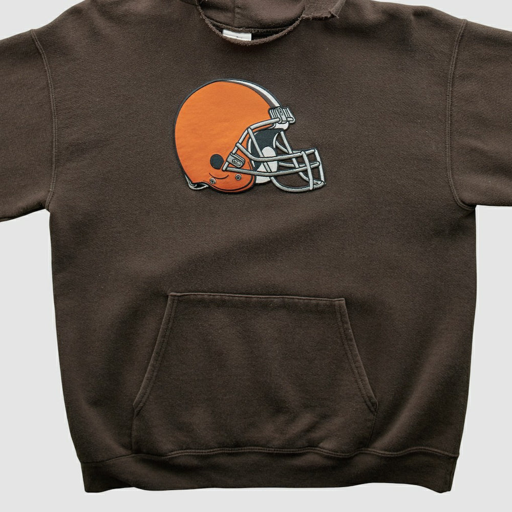 Cleveland Browns NFL 2000s Hooded Pullover Sweatshirt Brown Vintage