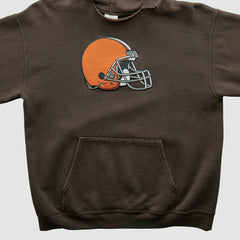 Cleveland Browns NFL 2000s Hooded Pullover Sweatshirt Brown Vintage