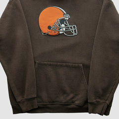 Cleveland Browns NFL 2000s Hooded Pullover Sweatshirt Brown Vintage