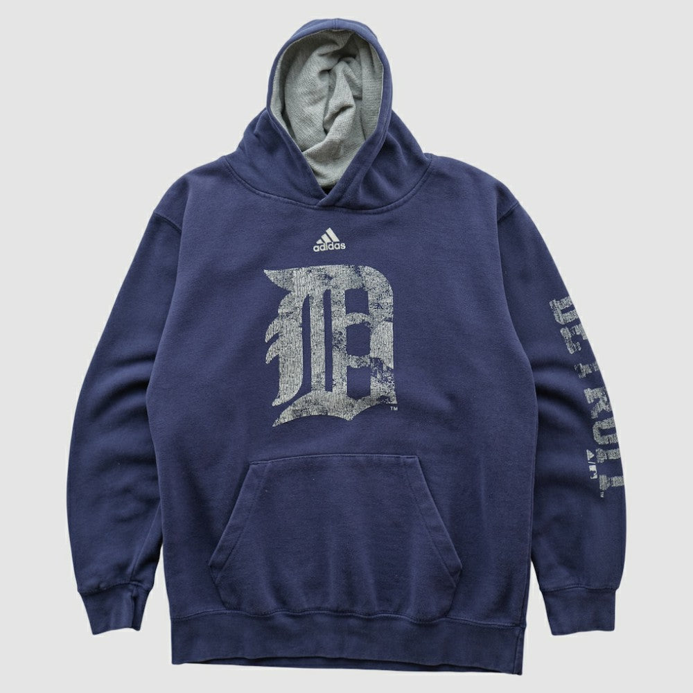 Detroit Tigers Adidas 2010s Hooded Pullover Sweatshirt - Navy - XS by Fanatics Real Vintage Pullover