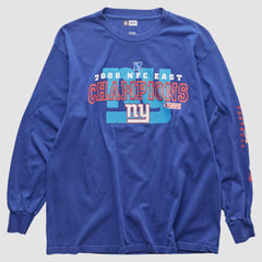 New York Giants NFL 2008 Long Sleeve T-shirt Blue Vintage