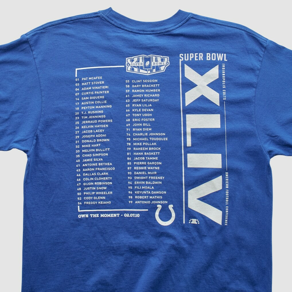 Indianapolis Colts Reebok 2010 T-shirt Blue Vintage