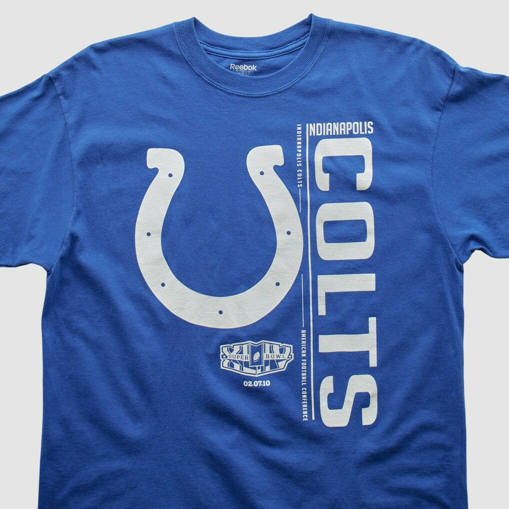 Indianapolis Colts Reebok 2010 T-shirt Blue Vintage