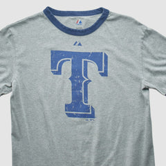 Texas Rangers Majestic 2010 T-shirt - Heather Gray - S by Fanatics Real Vintage T-shirts