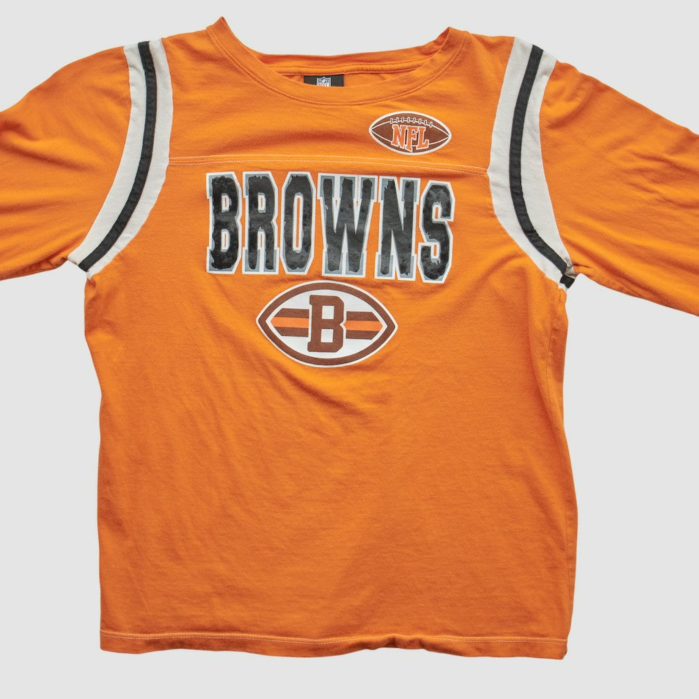 Cleveland Browns NFL 2010s Long Sleeve T-shirt Orange Vintage