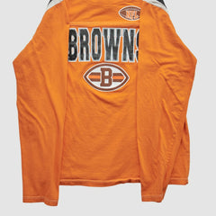 Cleveland Browns NFL 2010s Long Sleeve T-shirt Orange Vintage