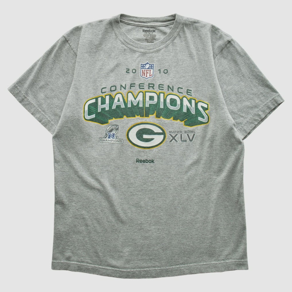 Green Bay Packers Reebok 2010 T-shirt Heather Gray Vintage