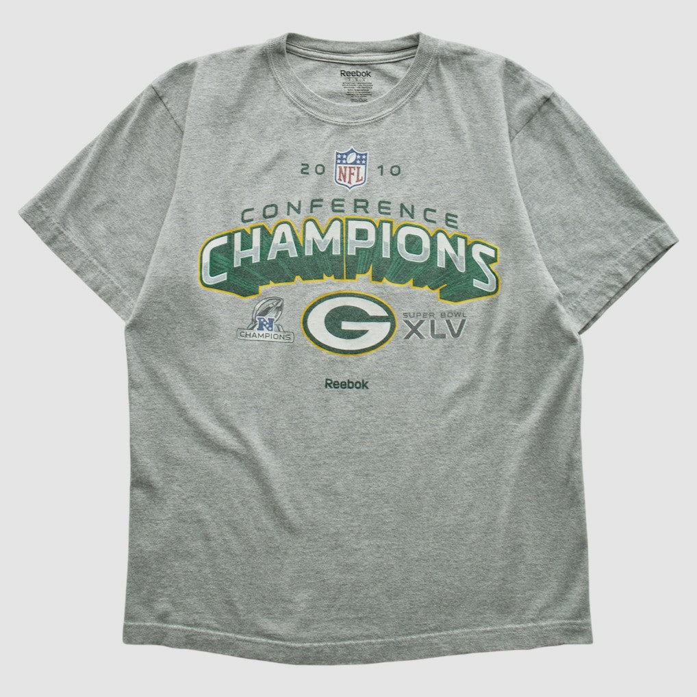 Green Bay Packers Reebok 2010 T-shirt Heather Gray Vintage