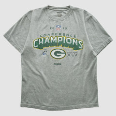 Green Bay Packers Reebok 2010 T-shirt Heather Gray Vintage