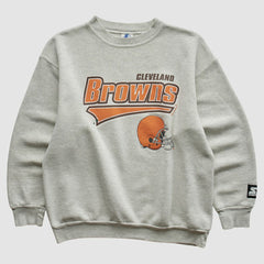Cleveland Browns Starter 90s Pullover Sweatshirt Heather Gray Vintage