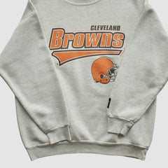 Cleveland Browns Starter 90s Pullover Sweatshirt Heather Gray Vintage