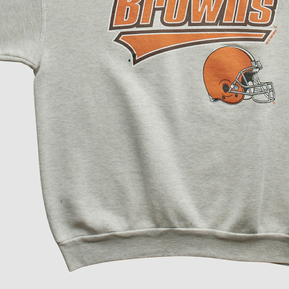 Cleveland Browns Starter 90s Pullover Sweatshirt Heather Gray Vintage