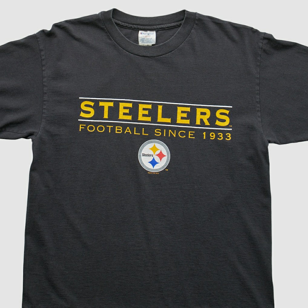 Pittsburgh Steelers Champion 1996 T-shirt Black Vintage