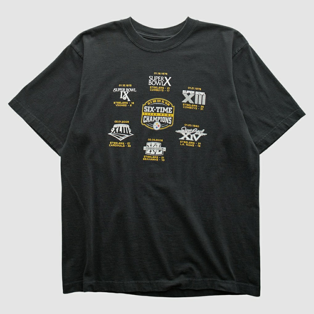 Pittsburgh Steelers Reebok 2009 T-shirt Black Vintage