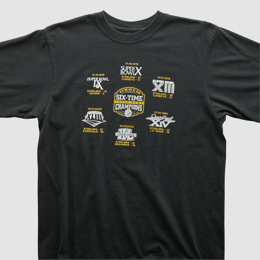Pittsburgh Steelers Reebok 2009 T-shirt Black Vintage